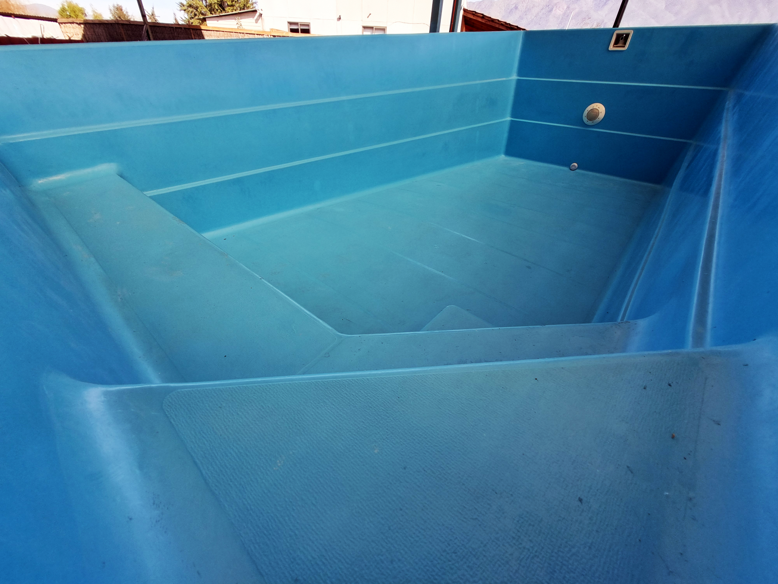Piscina de fibra de vidrio Fibro Splash casco de 6 x 2.9 azul