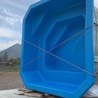 Jacuzzi de fibra de vidrio Fibro Splash modelo Atolon de 2.5 x 2.5 azul 2