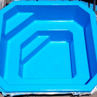 Jacuzzi de fibra de vidrio Fibro Splash modelo Atolon de 2.5 x 2.5 azul
