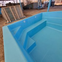 Piscina de fibra de vidrio Fibro Splash modelo Austral de 6 x 2.9 metros azul 4