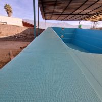 Piscina de fibra de vidrio Fibro Splash modelo Austral de 6 x 2.9 metros azul 5