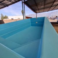 Piscina de fibra de vidrio Fibro Splash modelo Austral de 6 x 2.9 metros azul 8