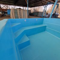 Piscina de fibra de vidrio Fibro Splash modelo Austral de 6 x 2.9 metros azul 9