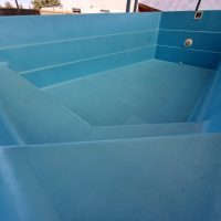 Piscina de fibra de vidrio Fibro Splash modelo Austral de 6 x 2.9 metros azul