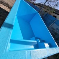 Piscina de fibra de vidrio Fibro Splash modelo Fiordo de 4 x 2.5 metros azul 6
